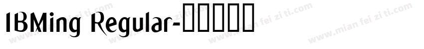IBMing Regular字体转换